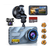 Picture of Dash Cam Front and Rear with SD Card 1296P FHD DVR 170° Wide Angle Dashboard Camera