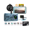 Picture of Dash Cam Front and Rear with SD Card 1296P FHD DVR 170° Wide Angle Dashboard Camera