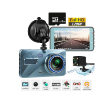 Picture of Super HD 1296P Dual Lens Car Dash Cam 4.0" FHD Screen Vehicle Black Box DVR Waterproof With SD Card