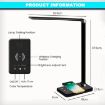 Picture of LED Desk Lamp with Wireless Charger, USB Charging Port,  Table Lamp with 10 Brightness Level