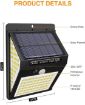 Picture of 140 LED Solar Security Lights Outdoor, Solar Motion Sensor Lights 270ºWide Angle Waterproof Solar Powered |1Pack|