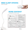 Picture of Clip-On Reading Light - 16 Eye Protection LEDs with 3 Brightness Levels, USB Rechargeable Bed and Book Light, 