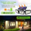 Picture of 3 Head Solar Powered Motion Sensor Outdoor Wall Light | Upgraded 128 LED Solar Motion Sensor Security Light