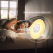 Picture of Sunrise Simulation Wake Up Lamp Alarm Clock and FM Radio, Bedside Reading Light with 7 Colours and Sounds, USB Powered