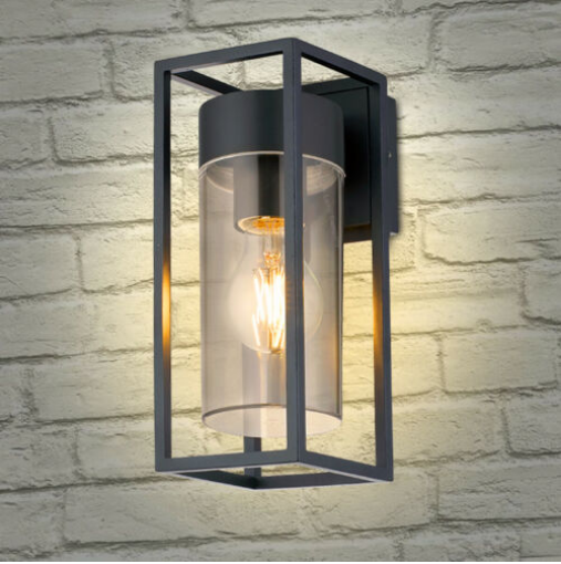 Picture of LED Outdoor Modern Garden Wall Light Lantern Clear Diffuser