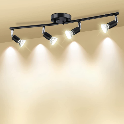 Picture of LED Ceiling Light Rotatable, 4 Way Adjustable Modern Ceiling Spotlights( Matte Black)