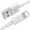 Picture of USB to Lightning Cable For Fast Charging and Data Transfer Compatible With Apple iPhone- White (1M)