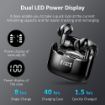 Picture of Bluetooth 5.3 Wireless Earbuds: 40H Playtime, Deep Bass, Noise Cancelling, IP7 Waterproof, LED Display