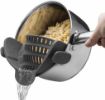 Picture of Kitchen Snap N' Strain - Silicone Clip-On Colander, Heat Resistant Drainer for Vegetables and Pasta Noodles, Pots, And Pans - Grey