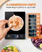 Picture of 10kg Stylish Glass Digital Kitchen Scale with Touch Button Operation, High Accuracy, Black (Batteries Included)