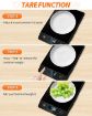 Picture of 10kg Stylish Glass Digital Kitchen Scale with Touch Button Operation, High Accuracy, Black (Batteries Included)