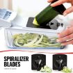 Picture of 4-in-1 Vegetable Chopper and Cutter - Manual Veggie Onion Salad Food Chopper, Potato Chipper - Essential Kitchen Tool for Dicing - White