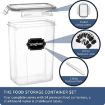 Picture of 24-Piece Airtight Food Storage Containers Set - BPA-Free Clear Plastic Canisters for Kitchen and Pantry Organization, Flour, Sugar - Includes Durable Lids, Labels & Marker