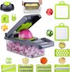 Picture of 12 in 1 Vegetable Chopper, Multifunctional Mandoline Slicer Dicer Household Kitchen Manual Julienne Grater Cutter 