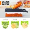 Picture of 12 in 1 Vegetable Chopper, Multifunctional Mandoline Slicer Dicer Household Kitchen Manual Julienne Grater Cutter 