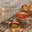 Picture of Pots & Pans Set, 5 Piece Induction Safe, Non-Stick Saucepan & Frying Pan Set, Easy Clean Copper Pots & Pans Set with Glass Lids