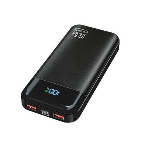 Picture of Power Bank 27,000mAh, PD3.0 QC4.0 22.5W Fast Charging PD20W USB C PowerBank Portable Charger With LCD Display