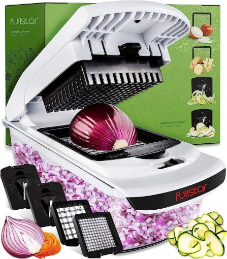 Picture of Chopper Vegetable Cutter - Veggie Onion Salad Food Chopper Manual - Potato Chipper - Veg Chopper and Dicer