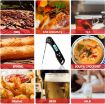 Picture of Digital Meat Thermometer, Instant Read Food Thermometer with Backlight LCD Screen, Foldable Long Probe & Auto 