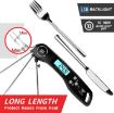 Picture of Digital Meat Thermometer, Instant Read Food Thermometer with Backlight LCD Screen, Foldable Long Probe & Auto 