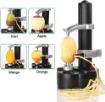Picture of Electric Potato Peelers Automatic Rotating Apple Peeler Potato Peeling Machine Automatic Fruits Vegetables Cutter